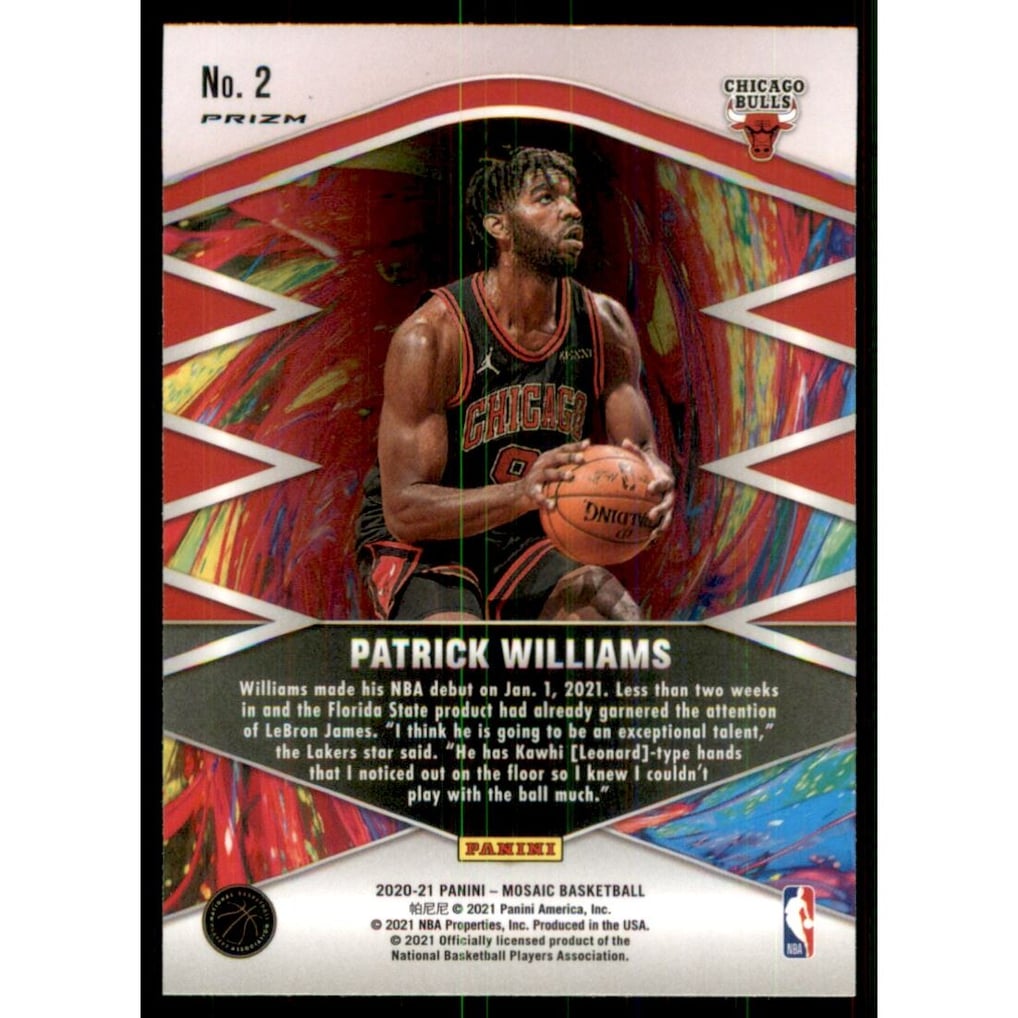 2020-21 Panini Mosaic Introductions Fast Break #2 Patrick Williams