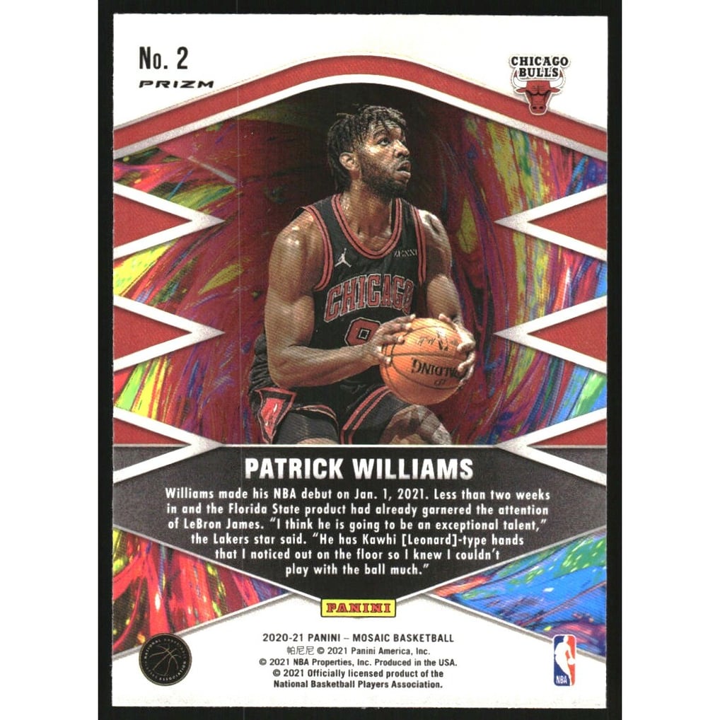 2020-21 Panini Mosaic Introductions Mosaic #2 Patrick Williams