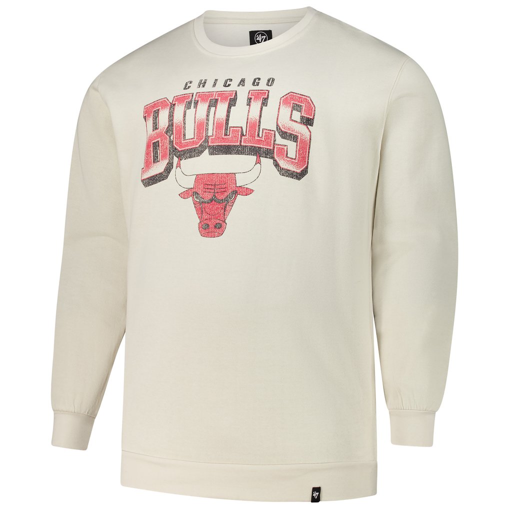 Chicago Bulls '47 Big & Tall Spotlight Headline Pullover Sweatshirt - Cream