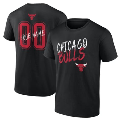 Chicago Bulls Hustle Custom T-Shirt - Black