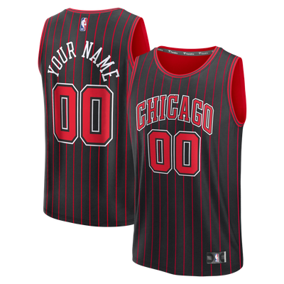  Chicago Bulls Fanatics Fast Break Custom Jersey - Icon Edition - Black