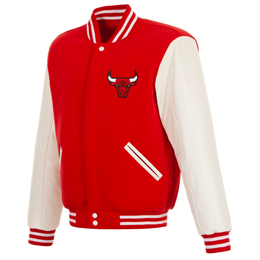 Chicago Bulls JH Design Reversible Varsity Full-Snap Jacket - Red