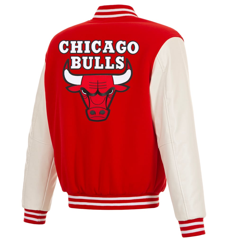 Chicago Bulls JH Design Reversible Varsity Full-Snap Jacket - Red