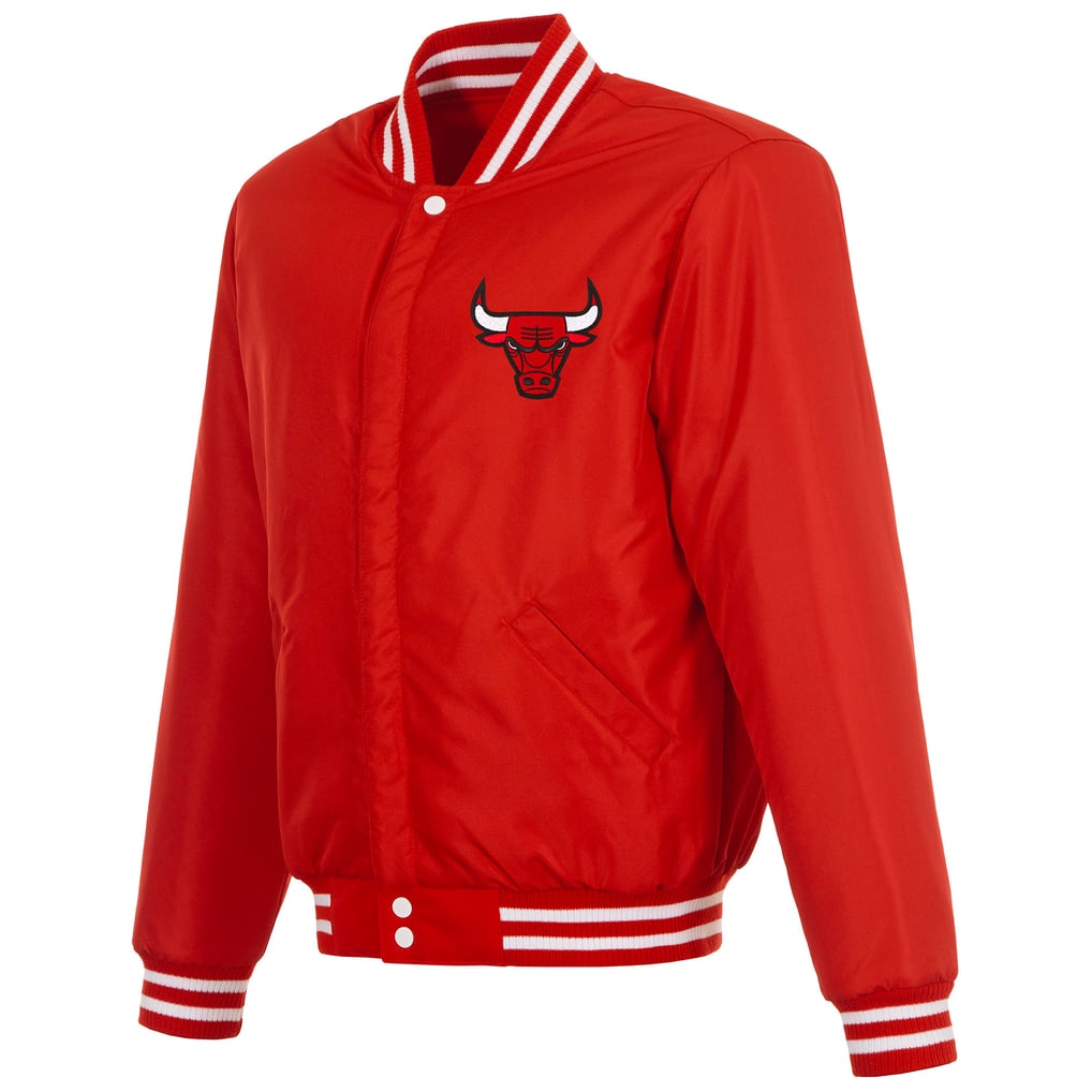 Chicago Bulls JH Design Reversible Varsity Full-Snap Jacket - Red