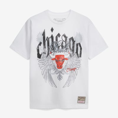 Chicago Bulls Mitchell & Ness Old English Classic T-Shirt - White