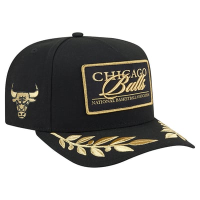  Chicago Bulls New Era Golden 9FIFTY Snapback Hat - Black