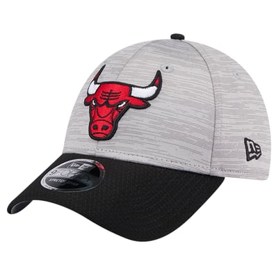 Chicago Bulls New Era Active Digi-Tech Two-Tone 9FORTY Adjustable Hat - Heather Gray/Black