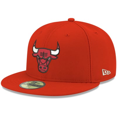 Chicago Bulls New Era Official Team Color 59FIFTY Fitted Hat - Red