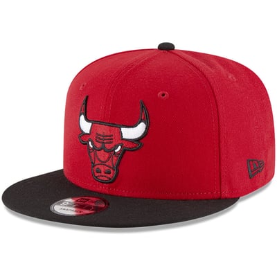 Chicago Bulls New Era 2-Tone 9FIFTY Adjustable Snapback Hat - Red/Black