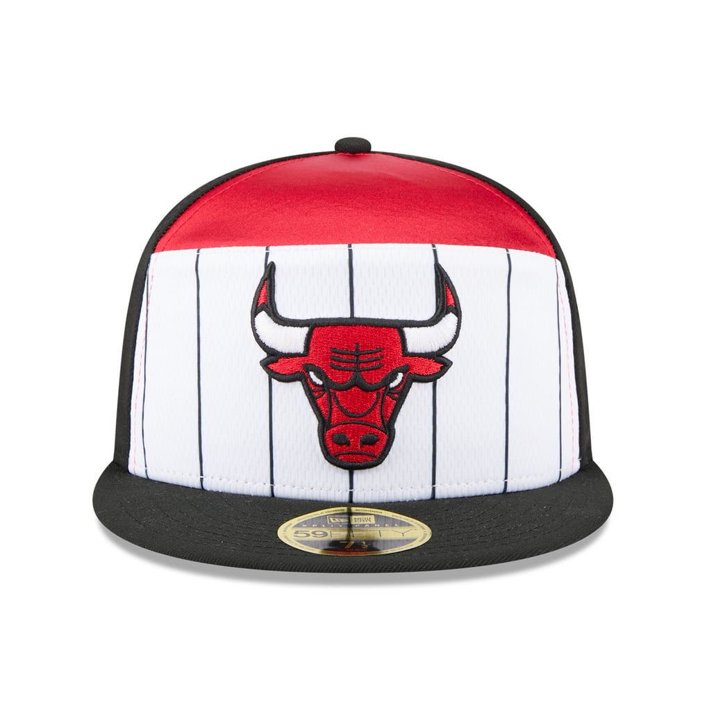  Chicago Bulls New Era 2025 NBA Tip Off Split Panel 59FIFTY Fitted Hat - White/Black
