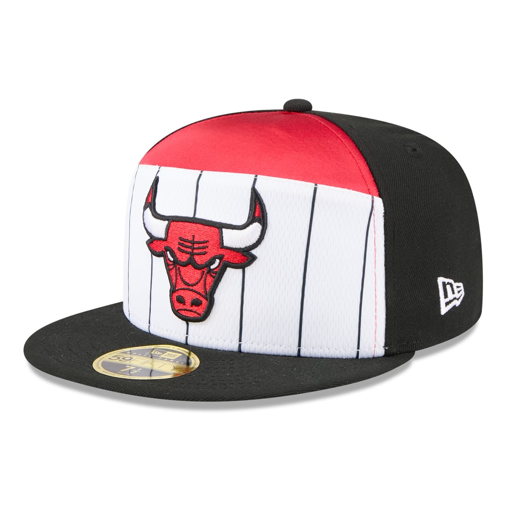  Chicago Bulls New Era 2025 NBA Tip Off Split Panel 59FIFTY Fitted Hat - White/Black