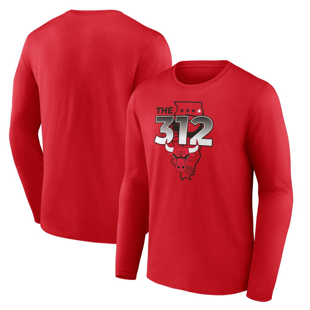 Chicago Bulls Pick & Roll Coverage Long Sleeve T-Shirt - Red