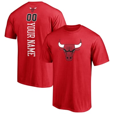 Chicago Bulls Playmaker Personalized Name & Number T-Shirt - Red