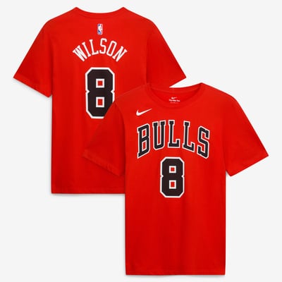 Caleb Wilson Chicago Bulls Nike Unisex Icon Edition Name & Number T-Shirt - Red