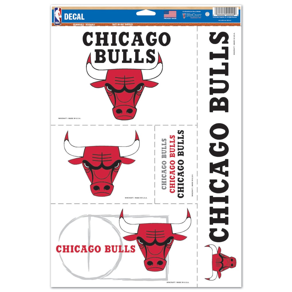 Chicago Bulls WinCraft 11'' x 17'' Multi-Use Decal Sheet