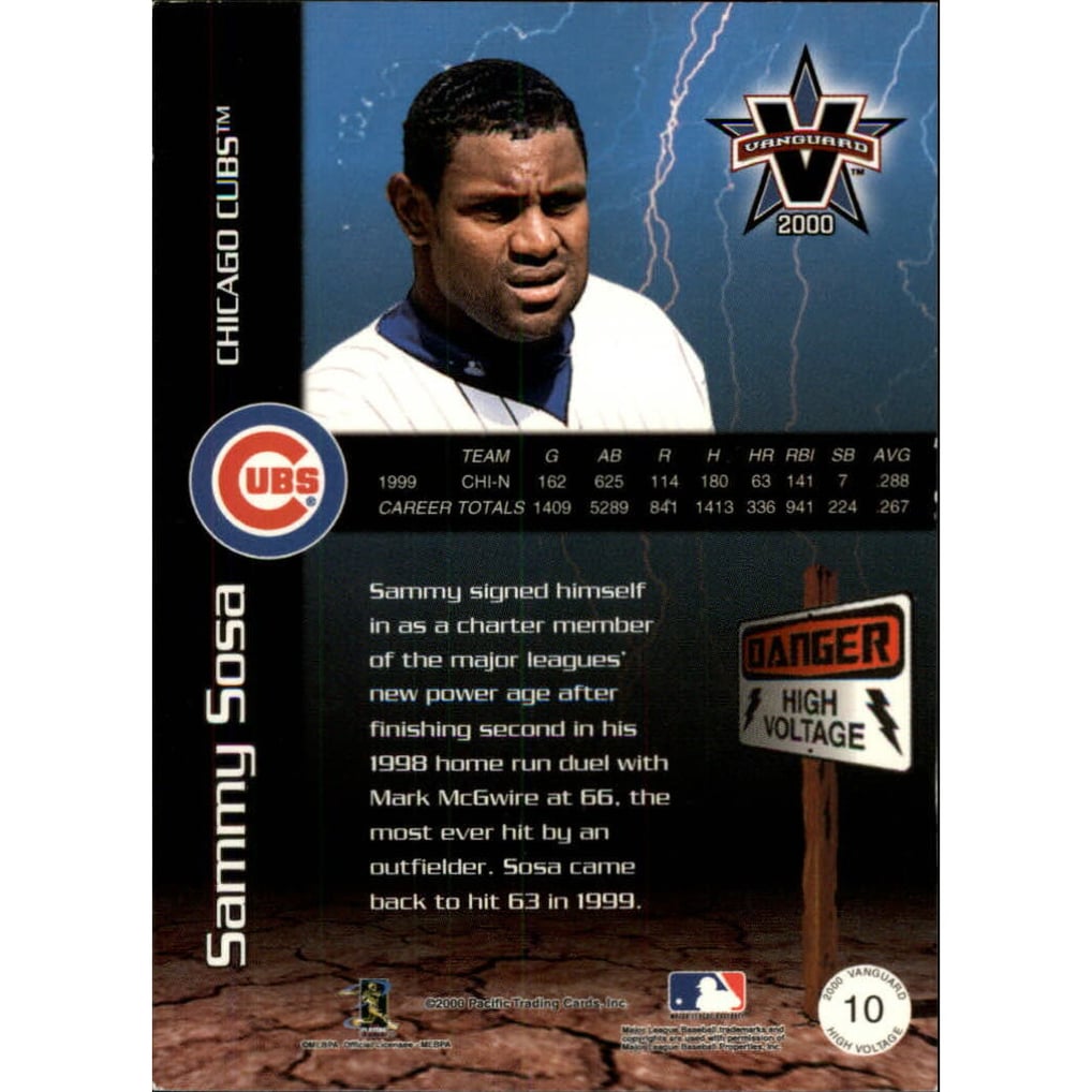 2000 Vanguard High Voltage Gold #10 Sammy Sosa