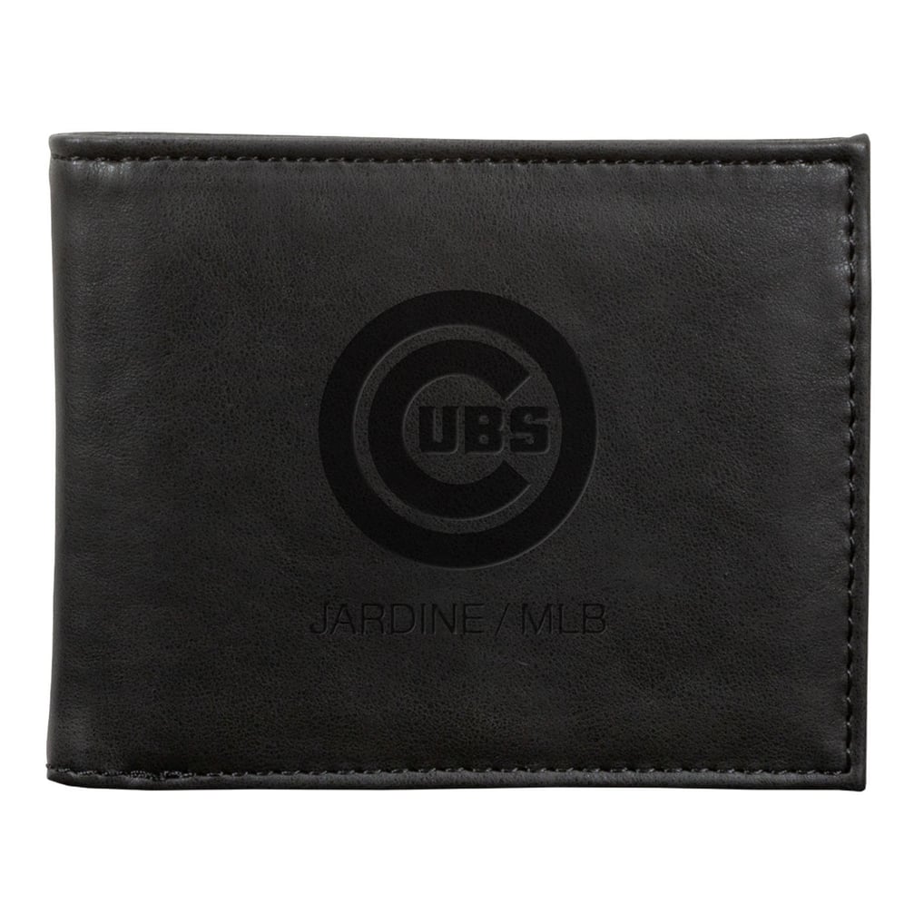 Chicago Cubs Laser-Engraved Billfold Wallet - Black