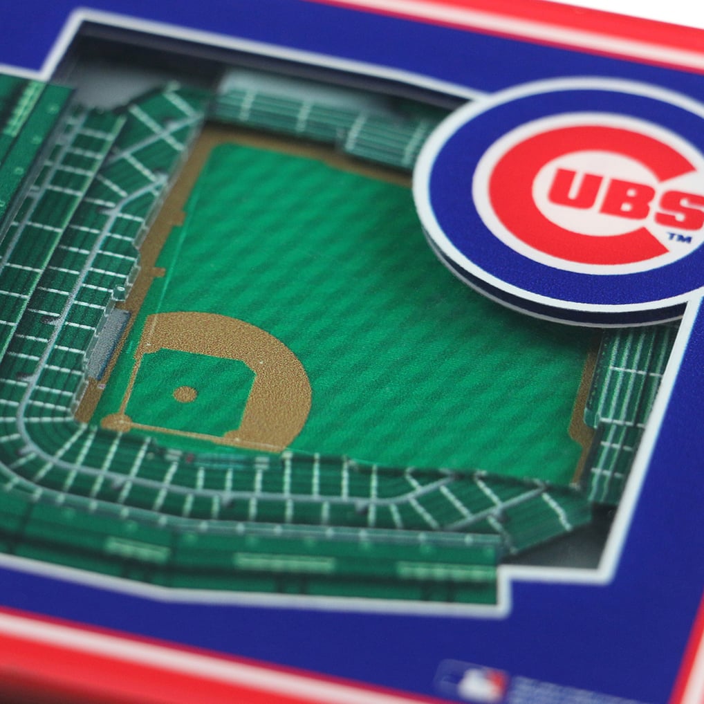 Chicago Cubs 3D StadiumViews Coasters - Blue