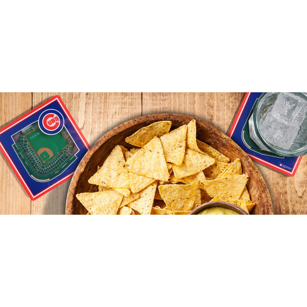 Chicago Cubs 3D StadiumViews Coasters - Blue