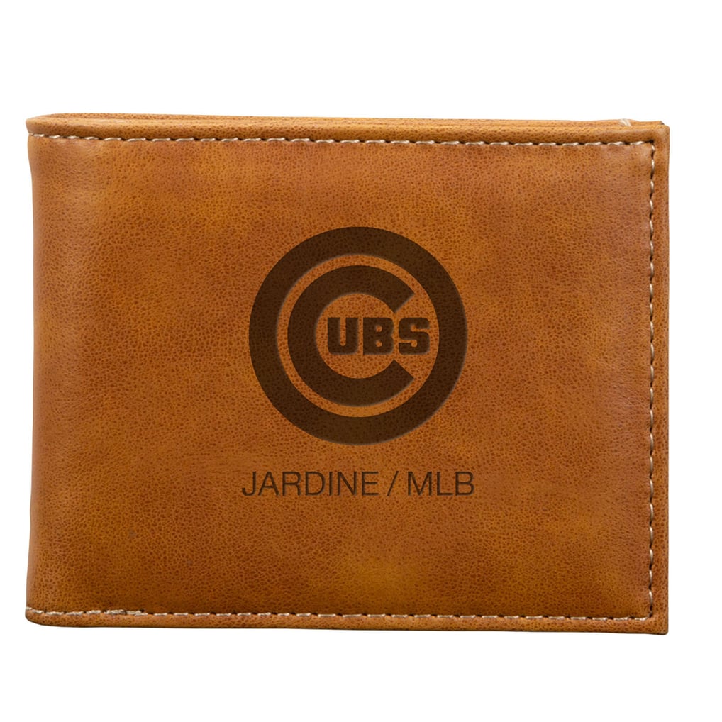Chicago Cubs Laser-Engraved Billfold Wallet - Brown