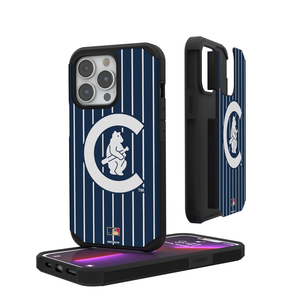 Chicago Cubs 1911-12 Logo iPhone Pinstripe Cooperstown Design Rugged Case