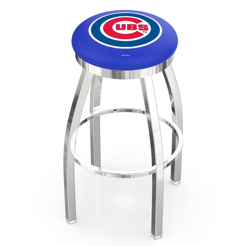 Chicago Cubs 30" Chrome Swivel Bar Stool