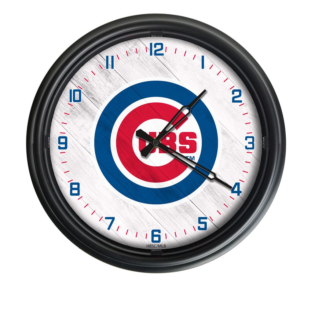 Chicago Cubs Indoor/Outdoor LED Wall Clock