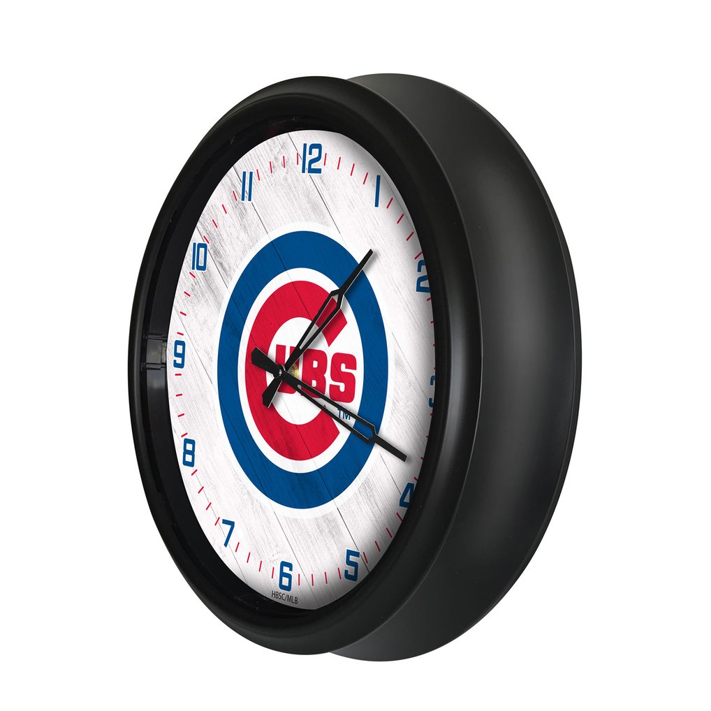 Chicago Cubs Indoor/Outdoor LED Wall Clock