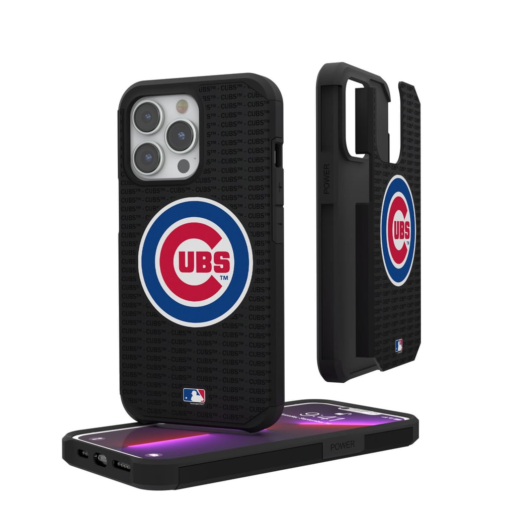 Chicago Cubs iPhone Text Backdrop Rugged Case