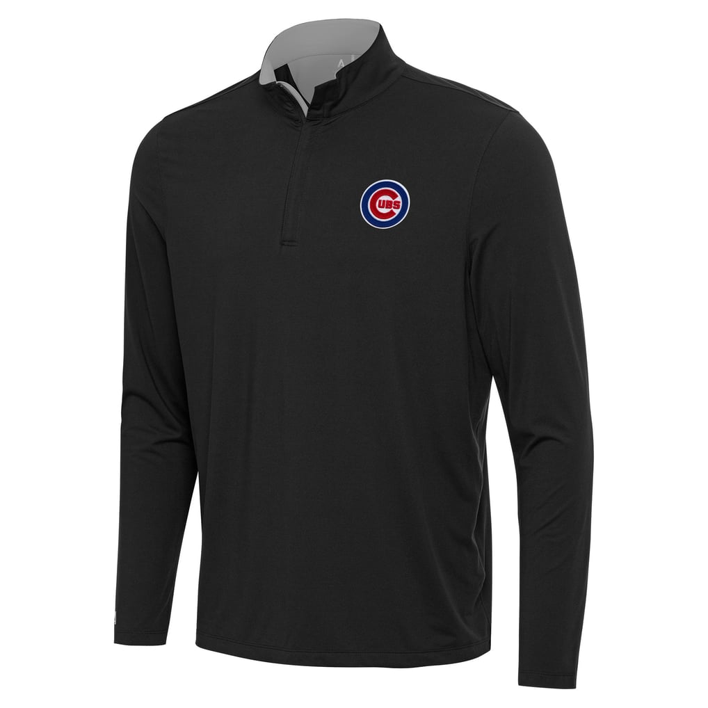  Chicago Cubs Antigua Content Quarter-Zip Top - Black