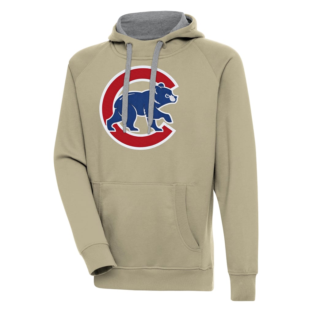  Chicago Cubs Antigua Victory Pullover Hoodie - Khaki