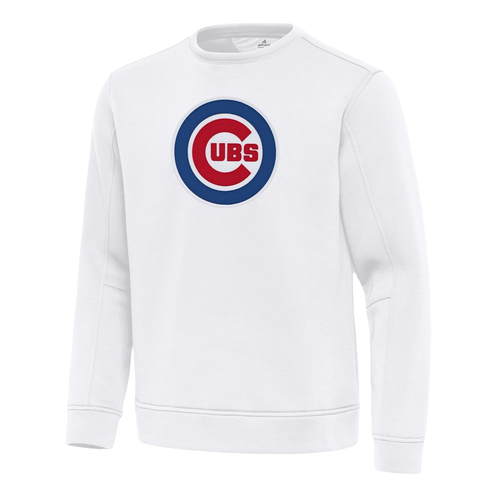 Chicago Cubs Antigua Relevant Lightweight Pullover Sweatshirt - White