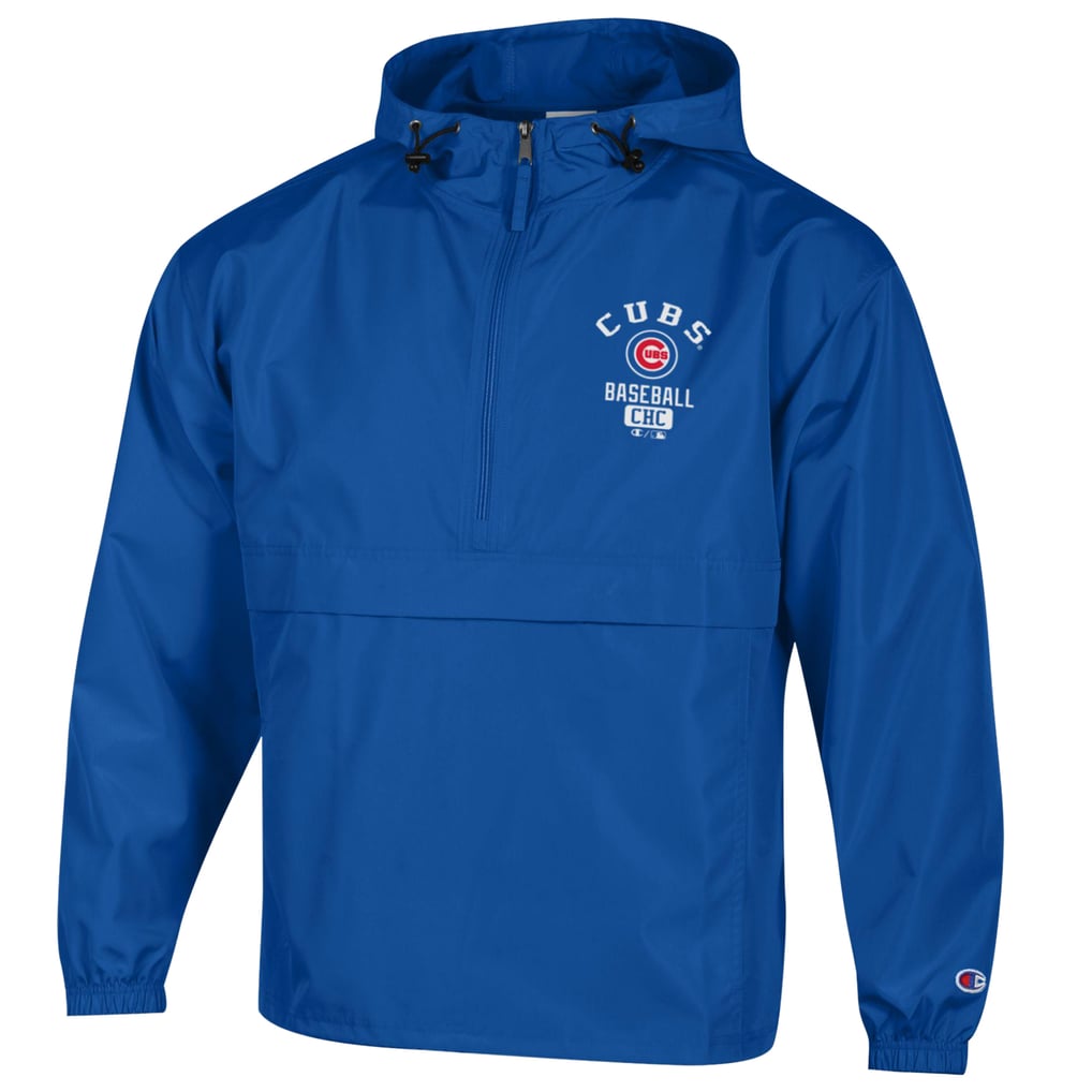  Chicago Cubs Champion Packable Windbreaker Half-Zip Jacket - Royal