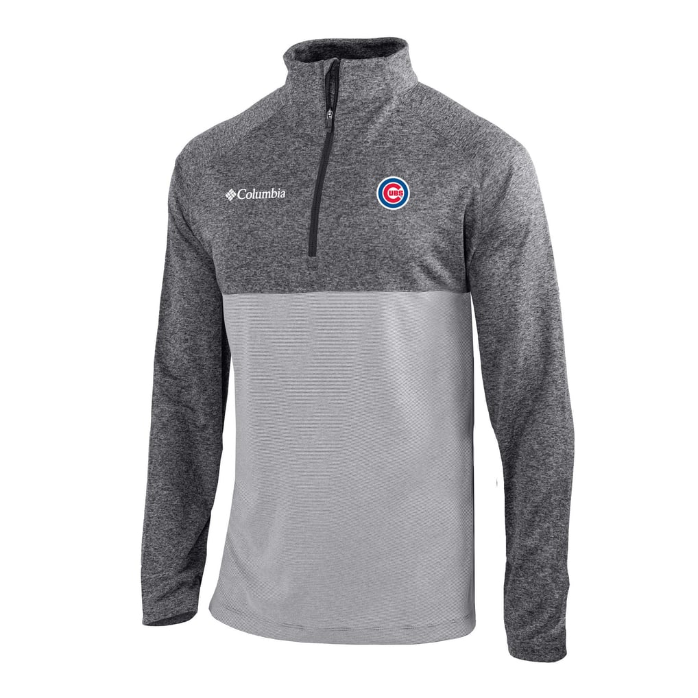  Chicago Cubs Columbia Omni-Wick Raglan Rockin' It Quarter-Zip Pullover - Gray