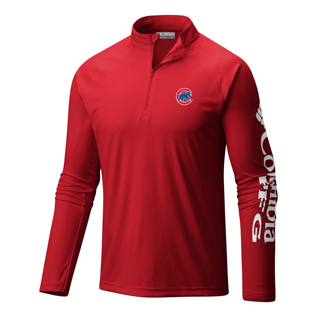  Chicago Cubs Columbia Terminal Tackle Omni-Wick Raglan Quarter-Zip Pullover - Red
