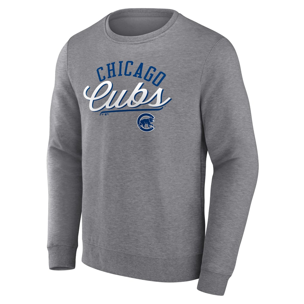 Chicago Cubs Fanatics Simplicity Pullover Sweatshirt - Heather Gray