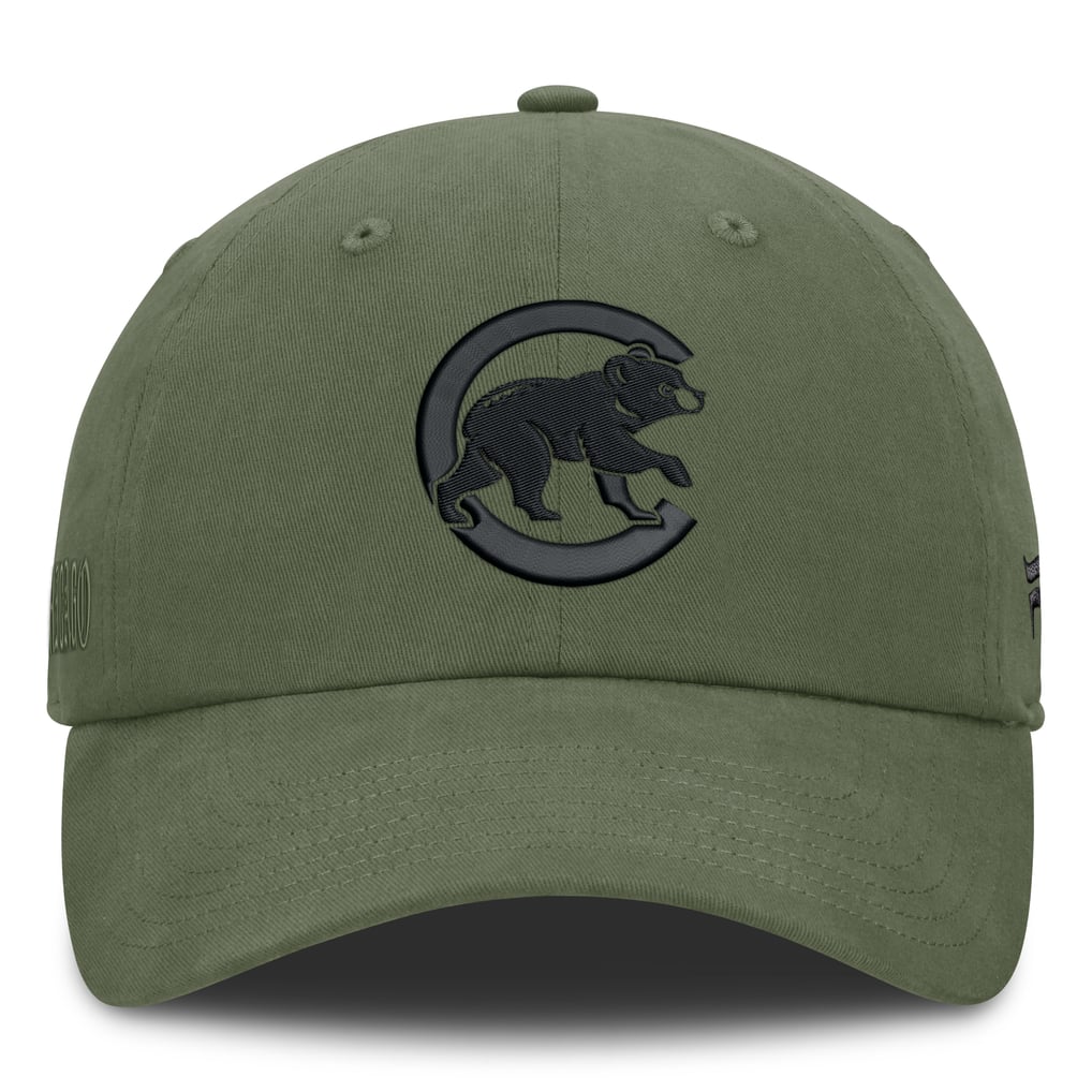  Chicago Cubs Fanatics Pine Rider Adjustable Hat - Olive