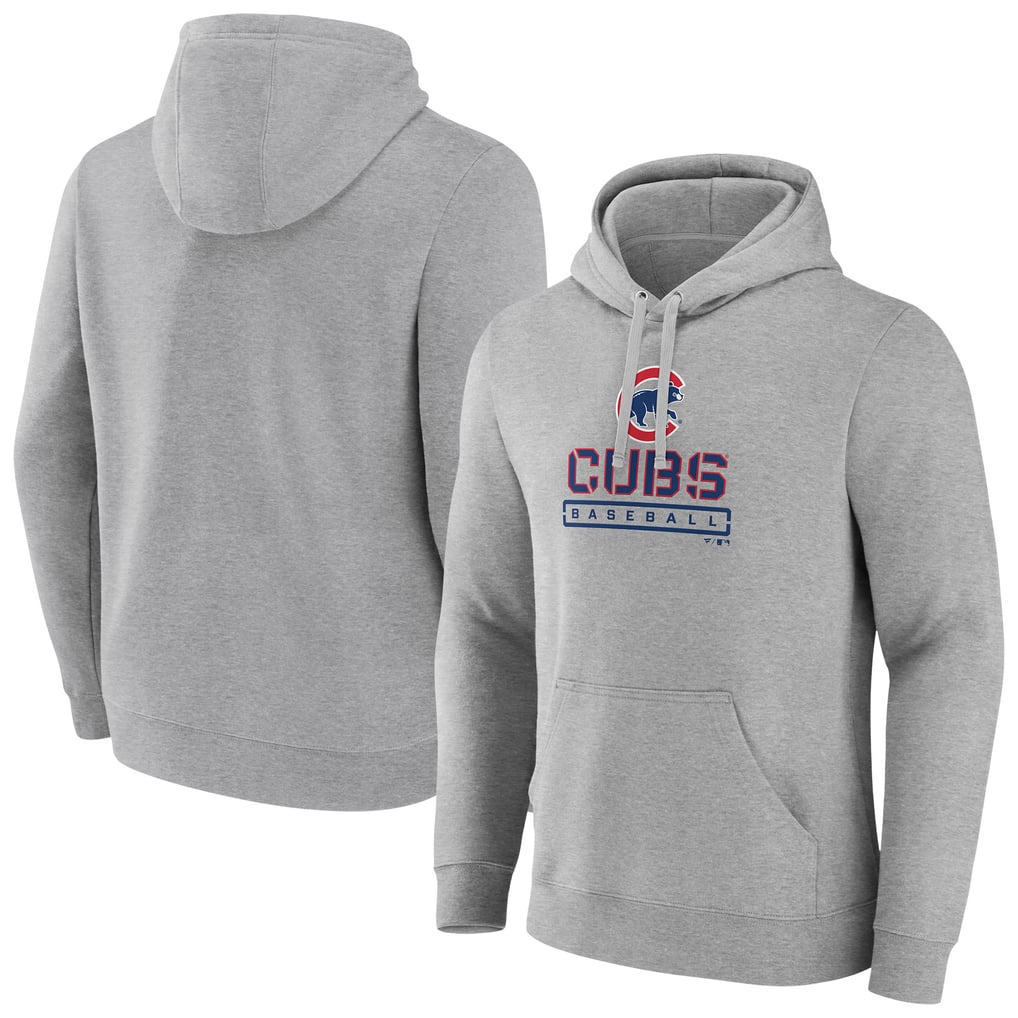 Chicago Cubs Evanston Stencil Pullover Hoodie - Gray