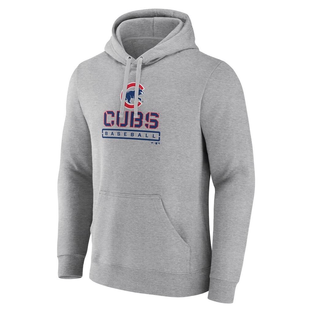 Chicago Cubs Evanston Stencil Pullover Hoodie - Gray