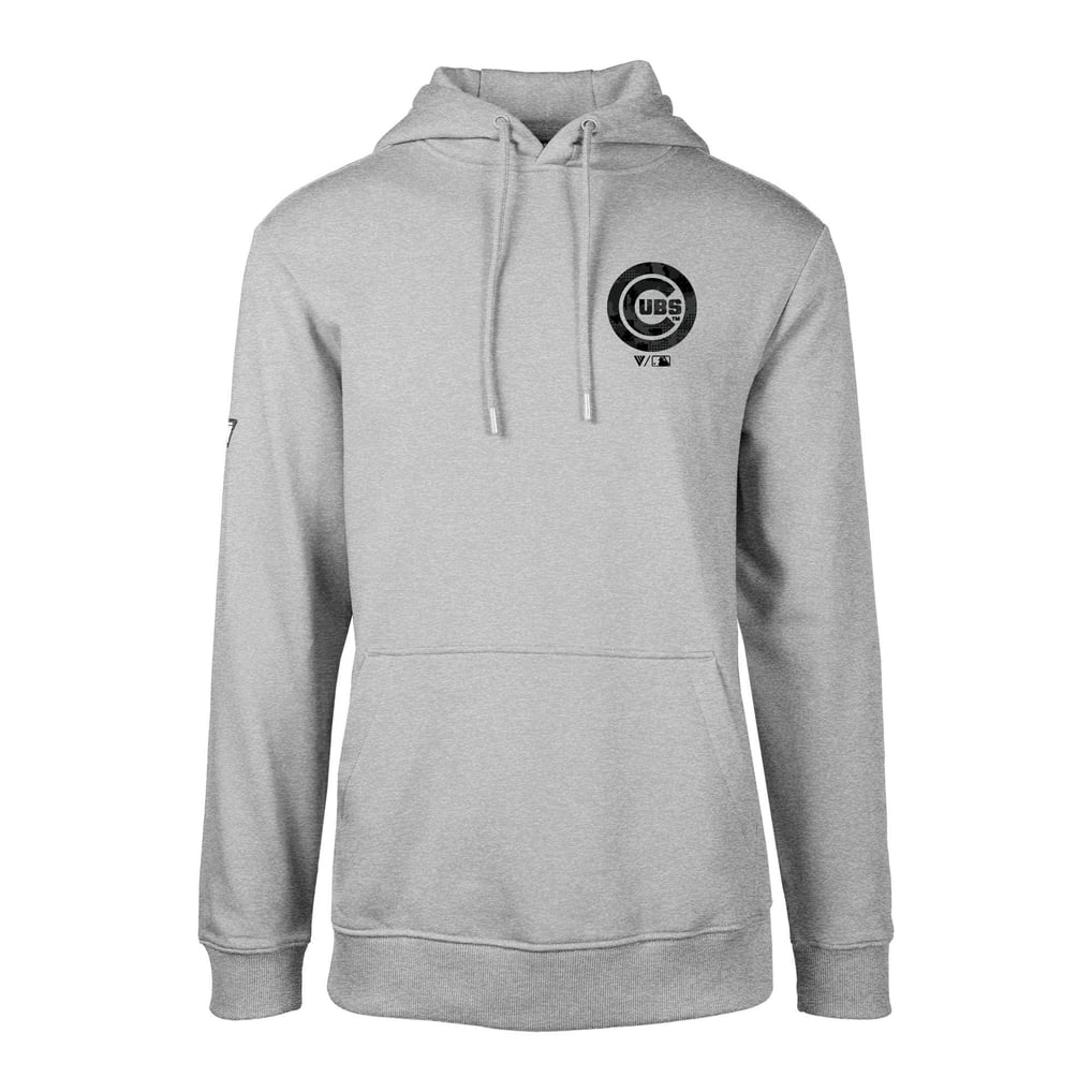 Chicago Cubs Levelwear Podium Digital Camo Pullover Hoodie - Gray