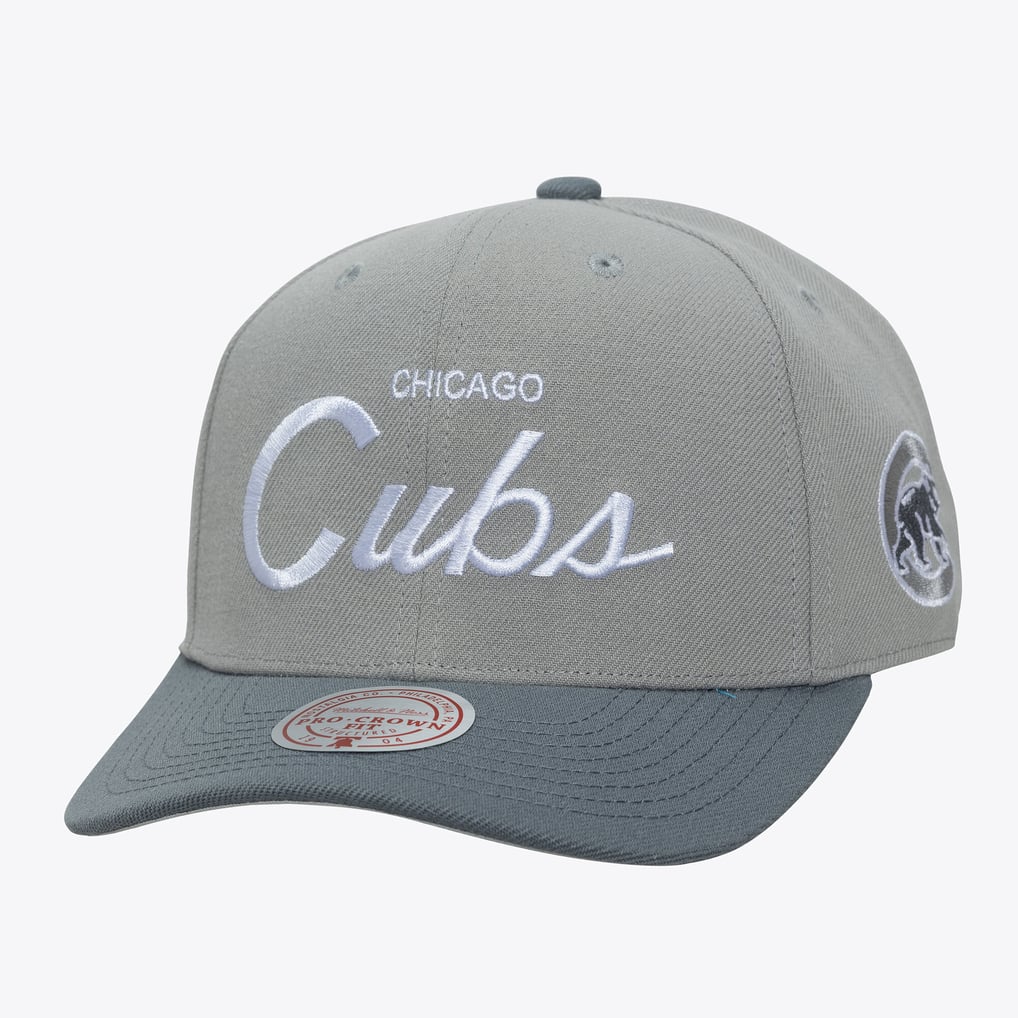  Chicago Cubs Mitchell & Ness Thunderstorm Head Coach Pro-Crown Adjustable Hat - Gray