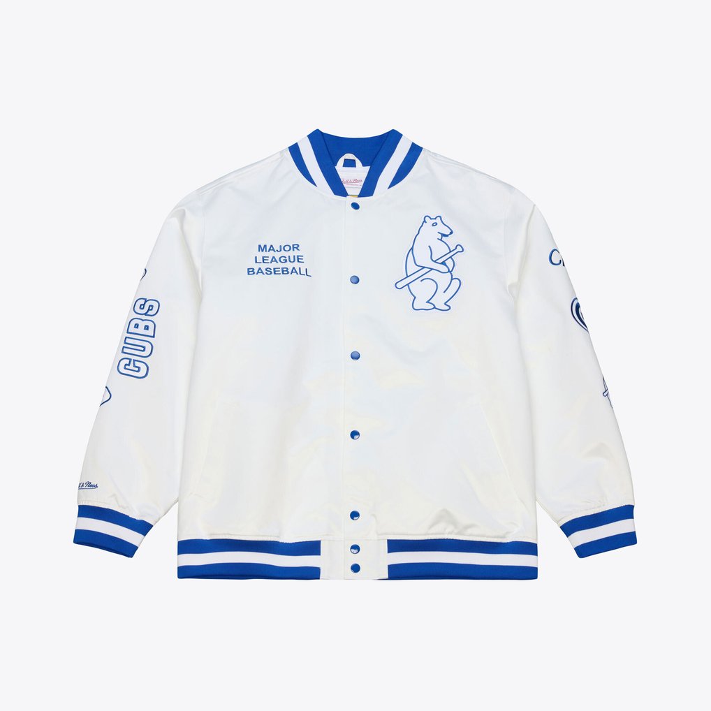 Chicago Cubs Mitchell & Ness Cooperstown Collection Arctic Lightweight Satin Full-Snap Jacket - White