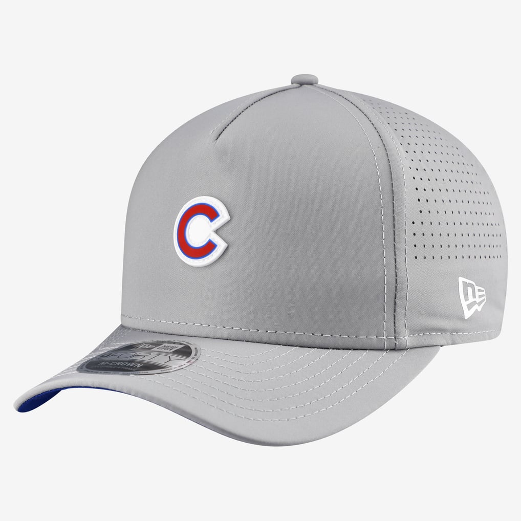  Chicago Cubs New Era Micro Logo 9FORTY M-Crown A-Frame Adjustable Hat - Gray