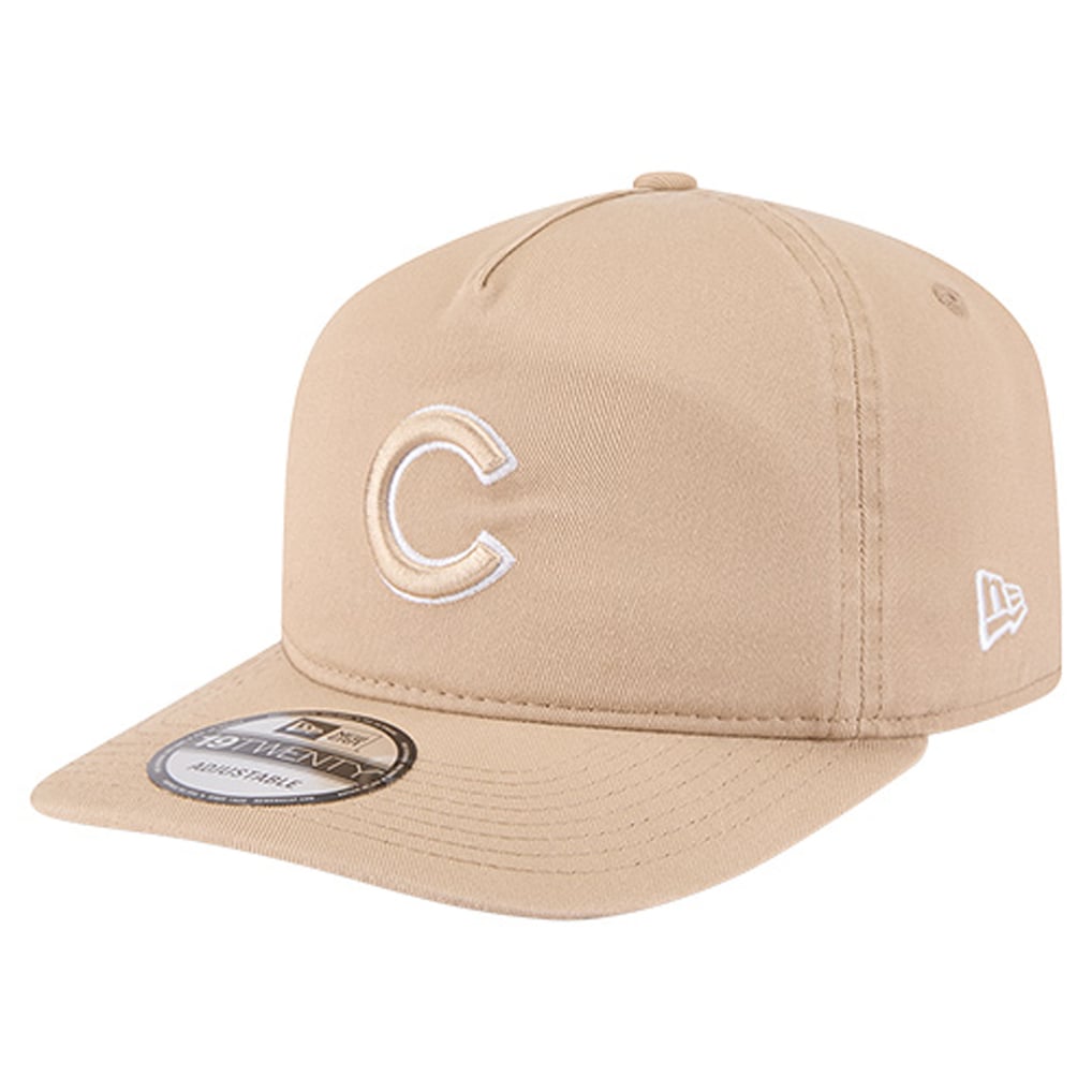 Chicago Cubs New Era Cam 19TWENTY Adjustable Hat - Light Beige