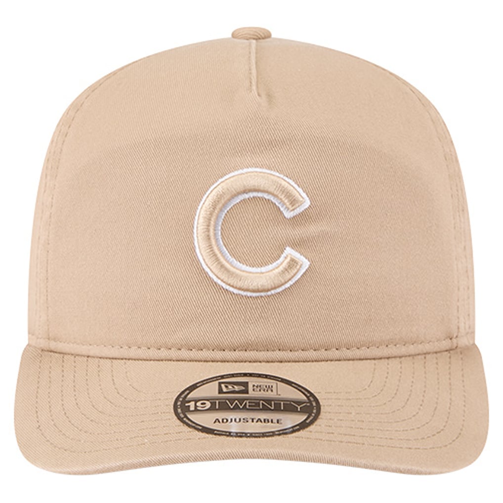 Chicago Cubs New Era Cam 19TWENTY Adjustable Hat - Light Beige