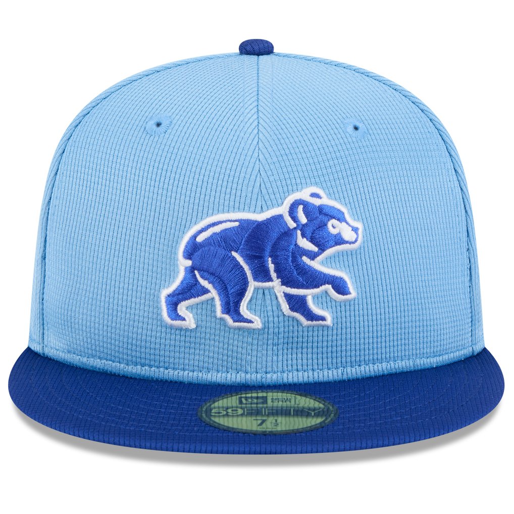  Chicago Cubs New Era 2025 Spring Training 59FIFTY Fitted Hat - Light Blue/Royal