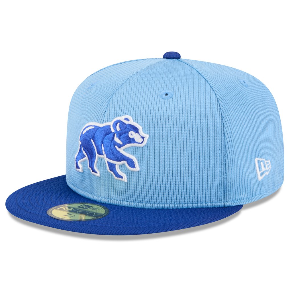 Chicago Cubs New Era 2025 Spring Training 59FIFTY Fitted Hat - Light Blue/Royal