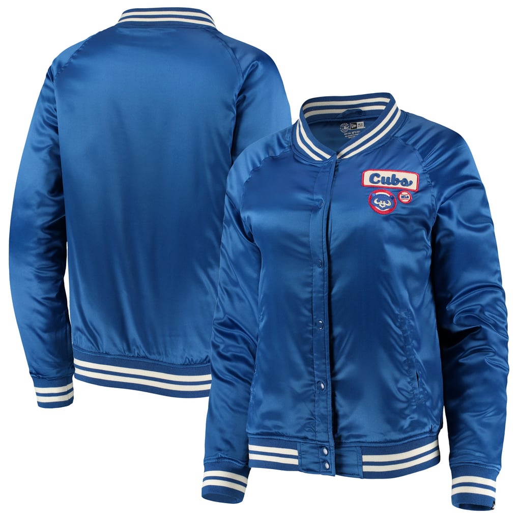 Chicago Cubs New Era Satin Raglan Full-Snap Jacket - Royal