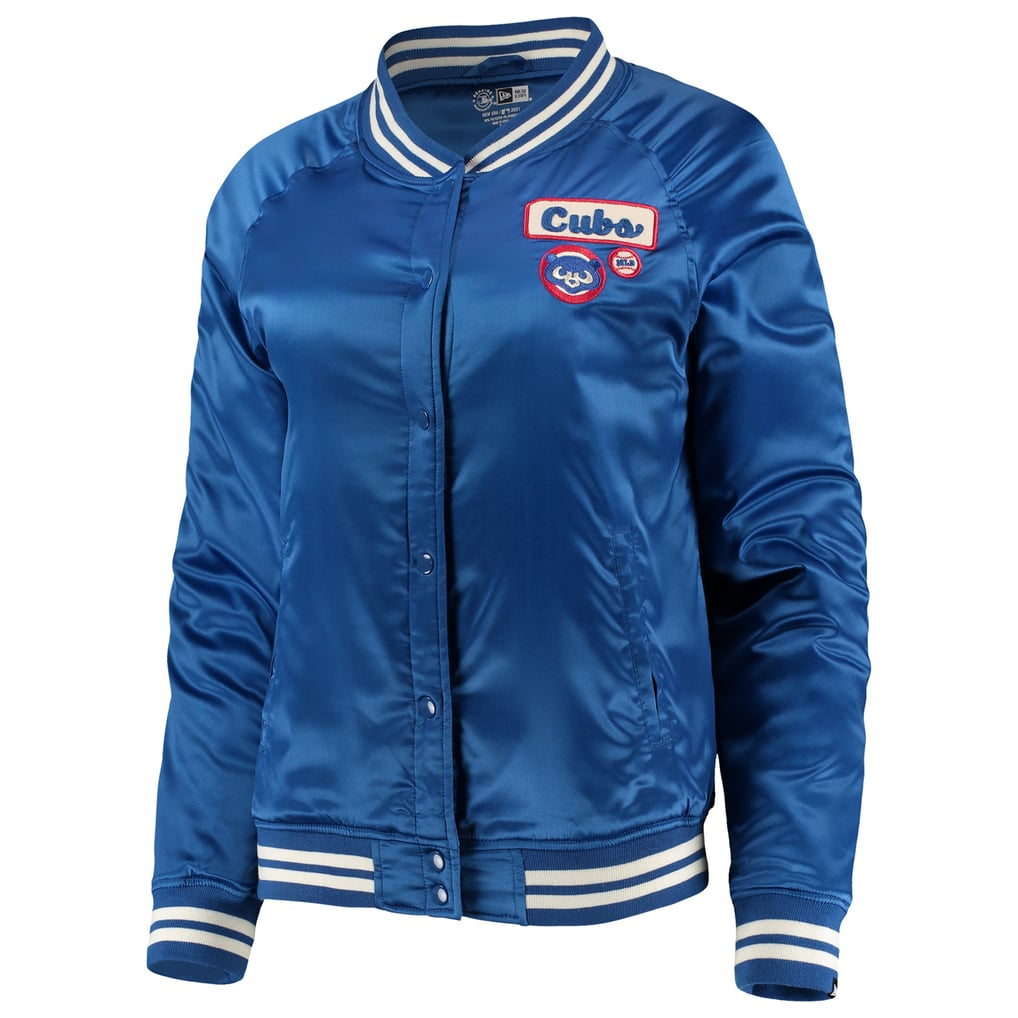 Chicago Cubs New Era Satin Raglan Full-Snap Jacket - Royal