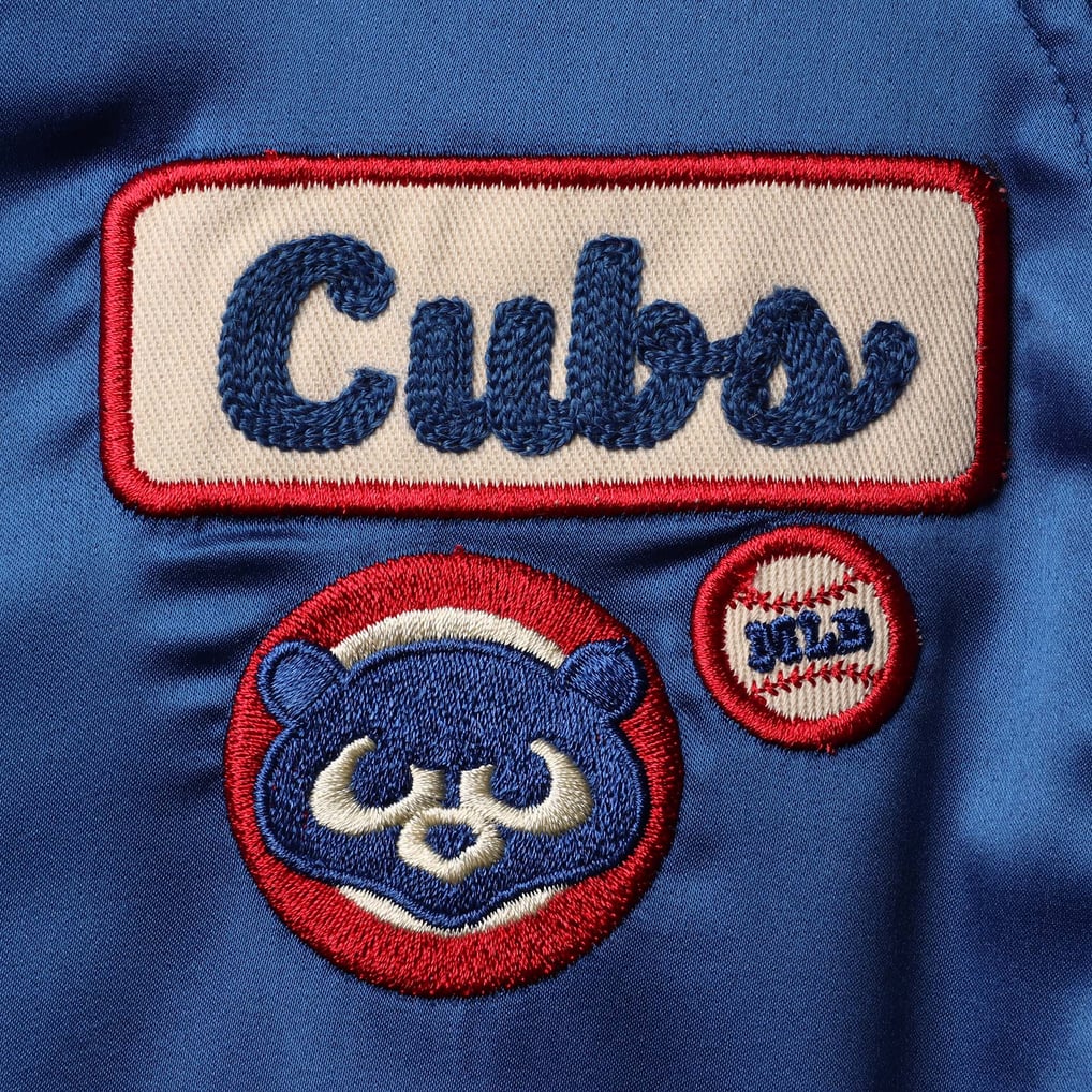 Chicago Cubs New Era Satin Raglan Full-Snap Jacket - Royal